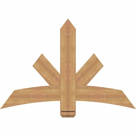 Ekena Millwork Alberta Smooth Timber Gable Bracket, Western Red Cedar, 48"W x 32"H x 1 1/2"D x 5 1/2"F, 16/12 Pitch GBW048X32X0206ALB00SWR